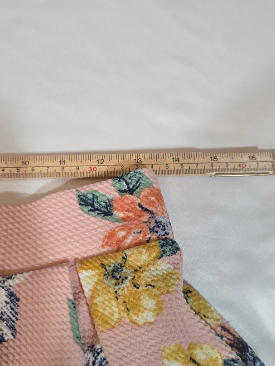 Haute Monde Pink Floral Pleated Skirt Size Large Womens - Picture 4 of 7